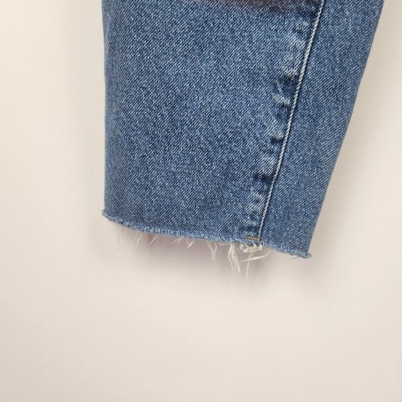 Pacsun High Rise Button Fly Raw Hem Straight Leg Jeans sz 25 - Picture 4 of 6